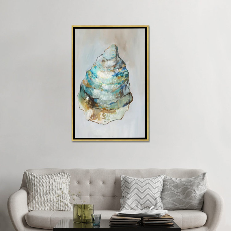 Nautical Whispers II, Gold Floater Framed Canvas, No Mat, 48" H x 32" W x 1.5" D