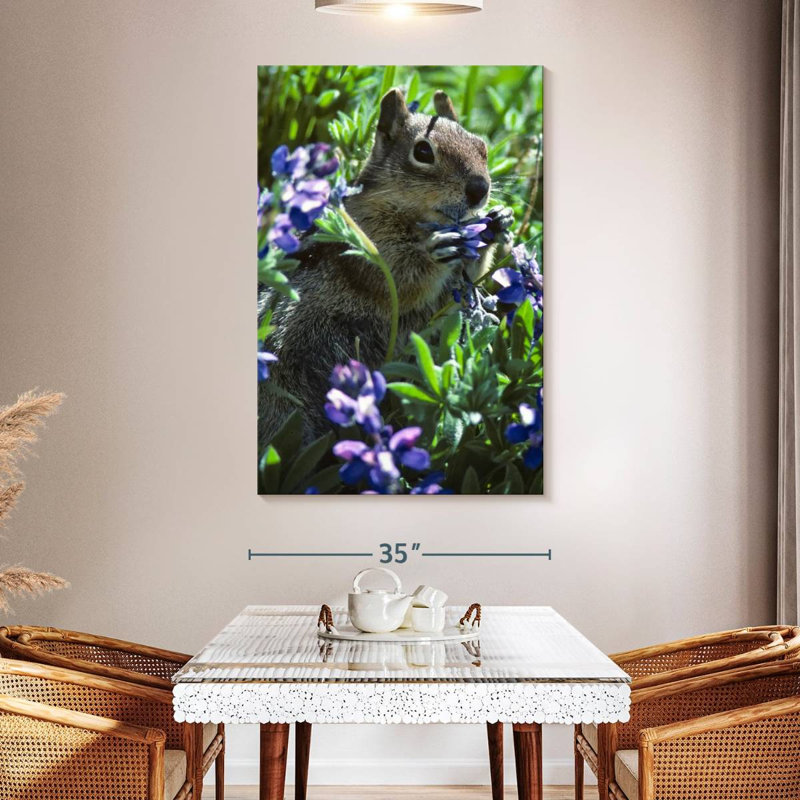 Brampt Lupine Eating Squirrel, 51" H x 34" W