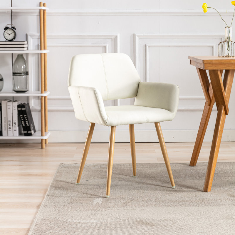 Upholstered Armchair, Beige Linen