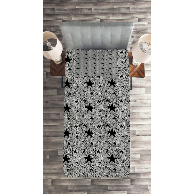 Modern & Contemporary Polyester Coverlet, Twin Bedspread + 1 Sham