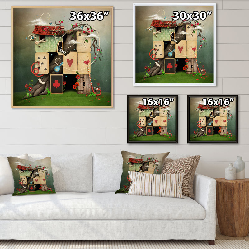 Reproduction d'art sur toile Wonderland, H 36 po x l 36 po x P 1 po, Cadre flottant noir