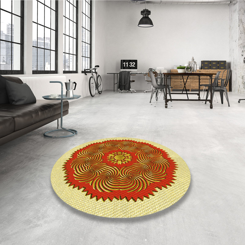 Moroccan Indoor Rug, Round 3'