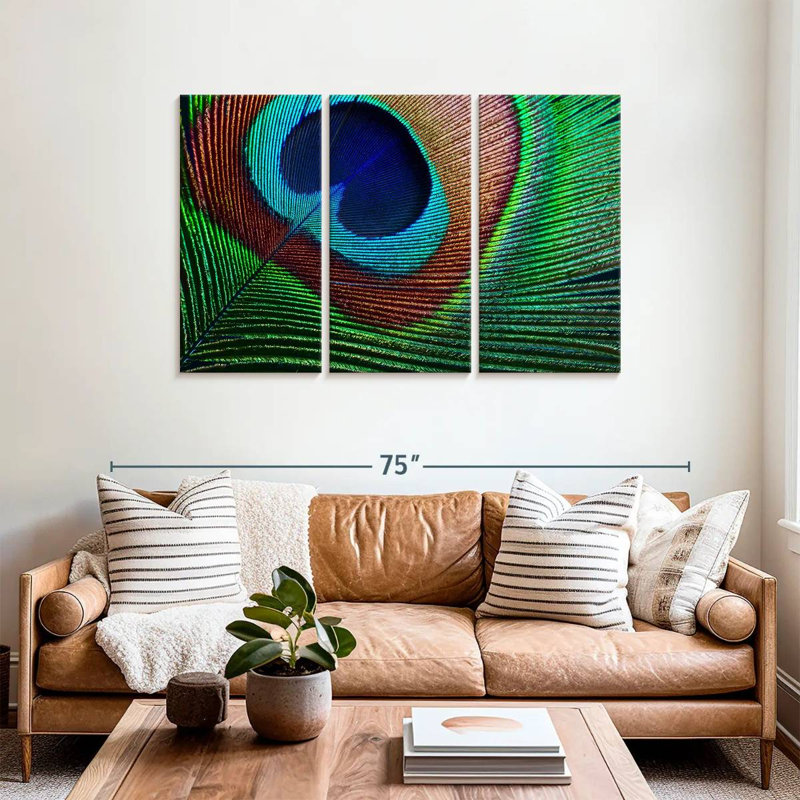 Brampt Fine Peacock Feather, 36" H x 57" W