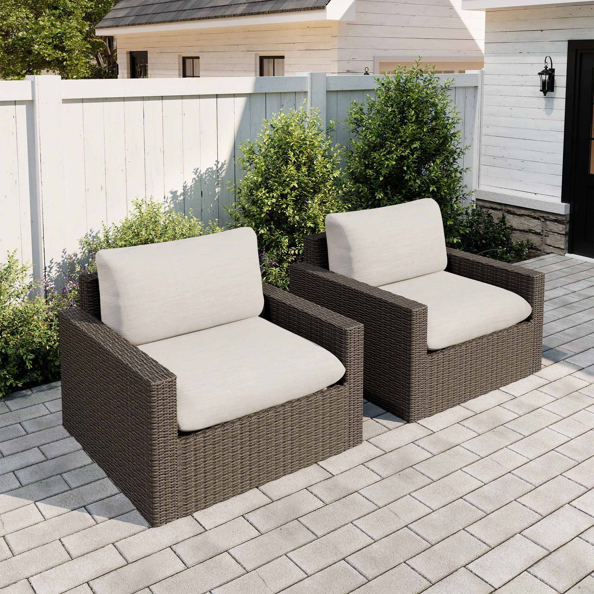 Pippa Wicker Outdoor Lounge Chairs