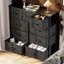 9 grands organisateurs de rangement pour vêtements en tissu et surface en bois-1024551908