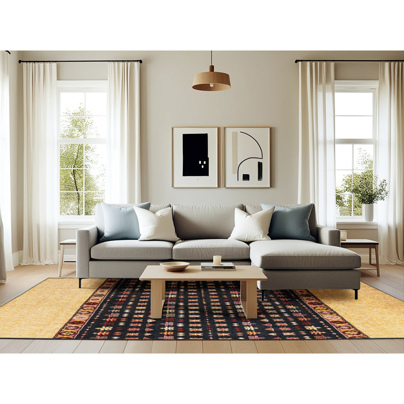 Tapis abstrait moderne 4971, Rectangle 6 pi x 9 pi