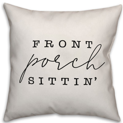 Textual Outdoor Throw Pillow