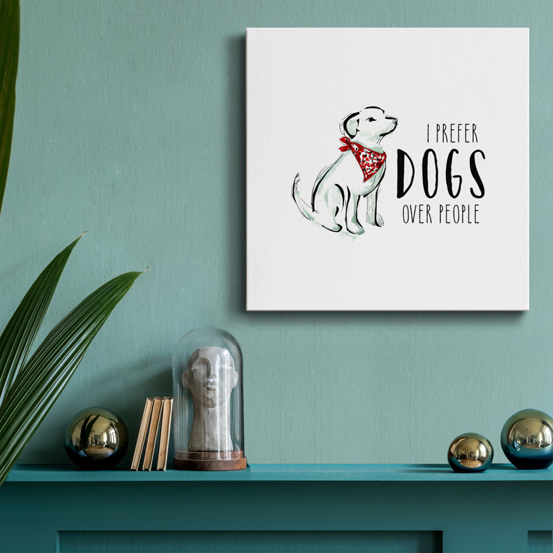 Dogs Over People - Wrapped Canvas Print, 10" H x 10" W x 1" D