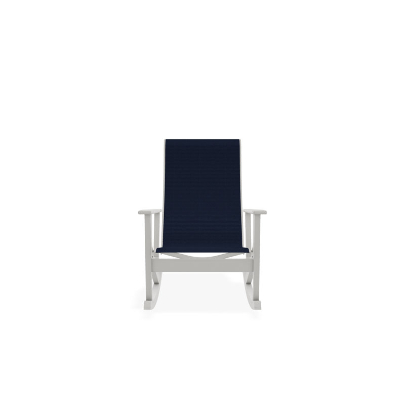 Fauteuil berçant Wexler, Neige, Bleu marine 13D Sunbrella®