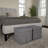 Charboneau Ottomans with Storage Pockets - 15-Inch Folding Foot Rests or Storage Organizers for Bedroom, Living Room, or Dorm, Set of 2 - Grey-123091366