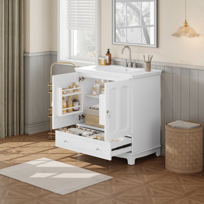 Meuble-lavabo 30 po avec lavabo en céramique
