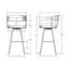 Tabouret de bar et de comptoir pivotant avec dossier en bois Amir-69850707-69850705-69850706