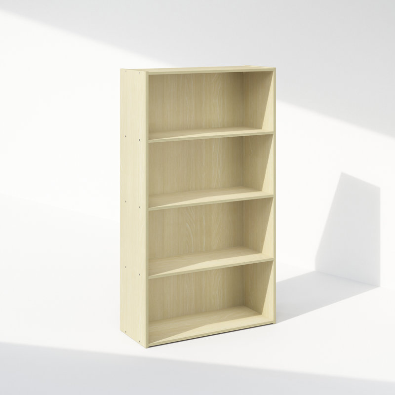 Simple Standard Bookcase, (4 Shelves) 105.92cmH x 59.94cmW x 23.88cmD, Steam Beech