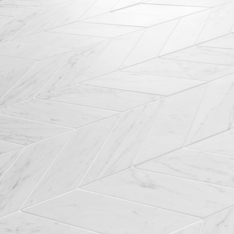 Carrara 3x12 Honed Marble Floor and Wall Tile, 2.95" W x 11.96" D, Honed