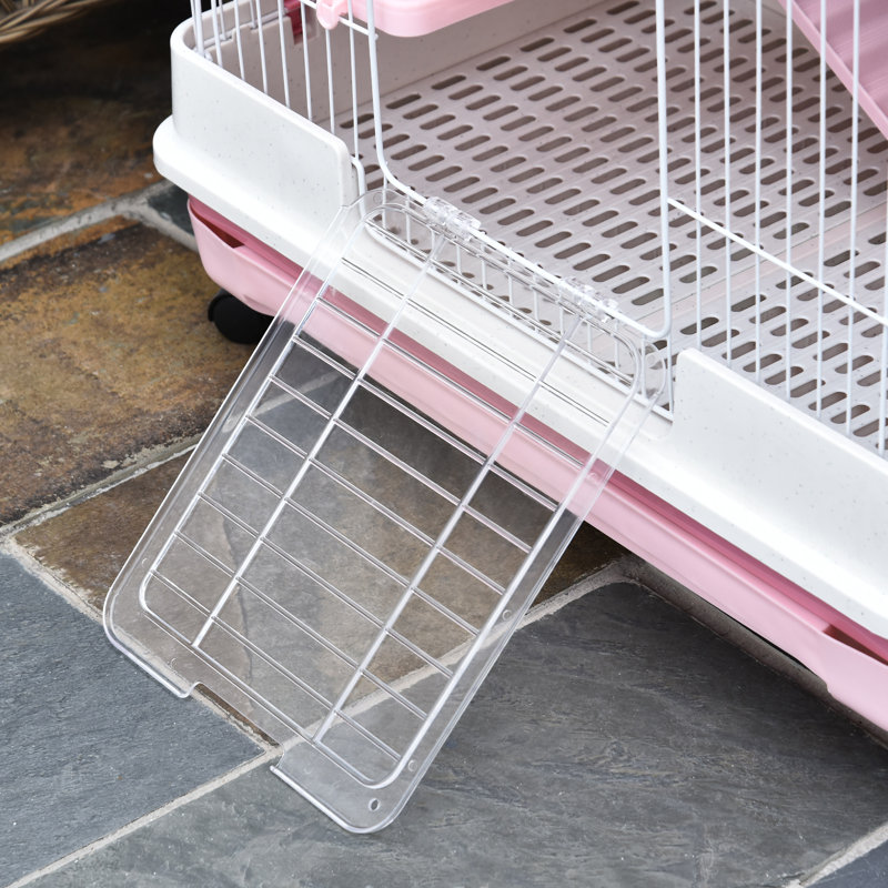 Cage Emme avec rampe, Rose, Mini (H 43,25 po x l 20,75 po x P 32 po)