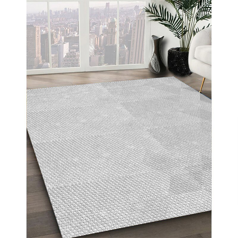 Tapis 100% à motifs lavables à la machine 2989 Pat3805 GRY, Rectangle 2 pi x 3 pi