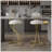 Round Bar Stool Armless Velvet Barstools With Back Set Of 2 Upholstered Counter Chair For Dining Room, Kitchen Island (Gold & Creamy White)