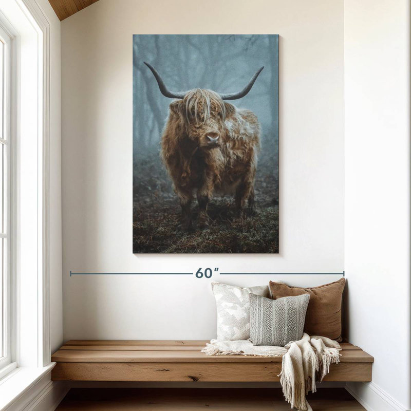 Forest Highland Cow, H 48 po x l 32 po