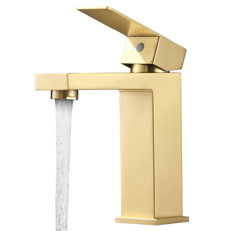 Single-Hole Single-handle Bathroom Faucet, Gold