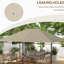 Outdoor 10' X 13' Gazebo Canopy Replacement, Protected Khaki With Ventilation And Drainage Holes Uv30+ Drains