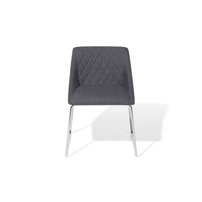 Kirkhill 47.5cm H Polyester Blend Upholstered Side Chair, Dark Grey