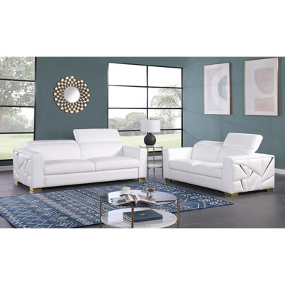Astra Italian Leather Sofa and Loveseat