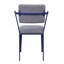 Chaise de bureau rembourrée grise et bleue-246162204