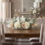 Hydrangea, Pampas and Eucalyptus Arrangement in Wooden Bowl-128126367