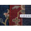 Tapis bleu art déco bleu fait à la main 4 x 6