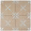 Palmera 9x9 Terracotta Beige Porcelain Floral Square Wall and Floor Tile (6.96 sq ft/case) - 13 Pack