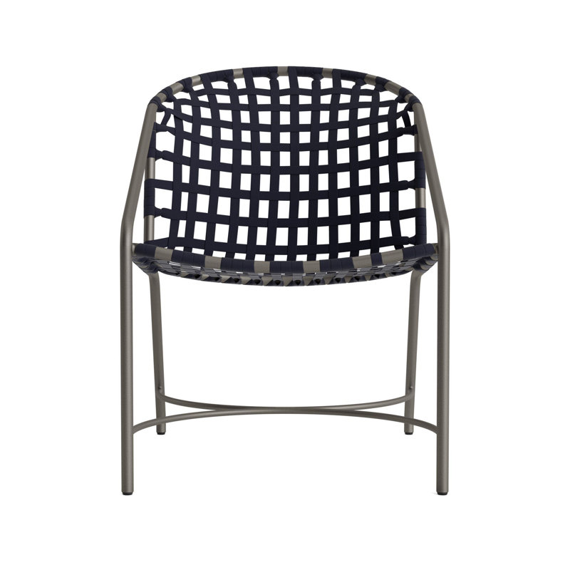 Kantan Outdoor Lounge Chair, Mica/Marine Suncloth Lace
