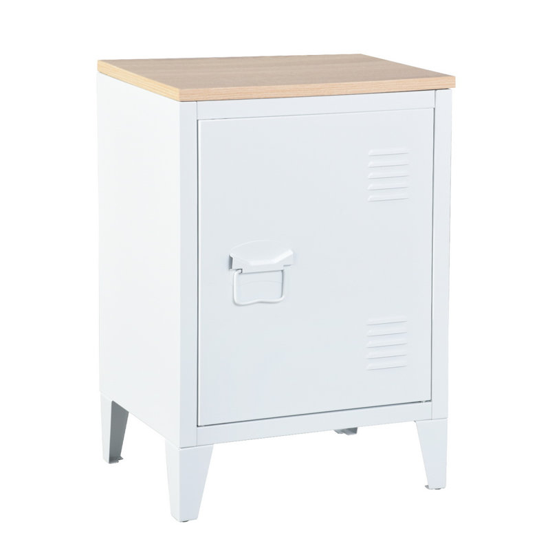 Mira 40.5cm W Bedside Table, White