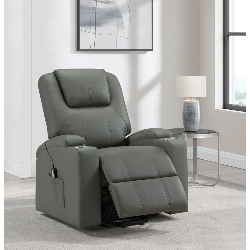 Fauteuil inclinable de massage Macklin, Gris foncé