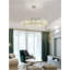 Royka 1 - Modern Cylinder LED Crystal Chandelier – Jewel Ring Design Stainless Steel Ceiling Light