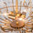 Modern Glam 3-Light Bowl Chandelier With Ceramic Flowers