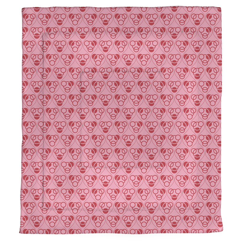 Polyester Comforter, King Comforter, Pink/Red