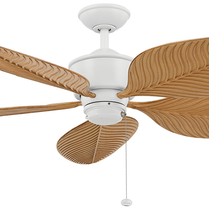 Ventilateur de plafond standard à 5 pales 56 po Nani, Blanc mat / naturel