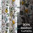 Fancy Hummingbird Patterned Blackout Curtain,Rod Pocket Back Tab Floral Drapes,Set of 2-286370200-286370276