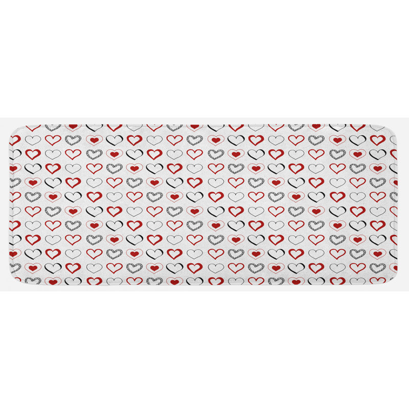 Tapis de cuisine noir et blanc Ruby