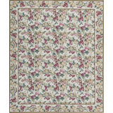 Needlepoint Wool Oriental Area Rug