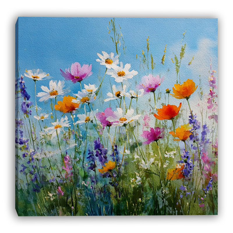 «Sunny Meadow», art mural sur toile, 30"W x 30"H x 1.5"D