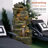 Outdoor Rock Waterfall Floor Fountain with LED Lights, 51", Brown