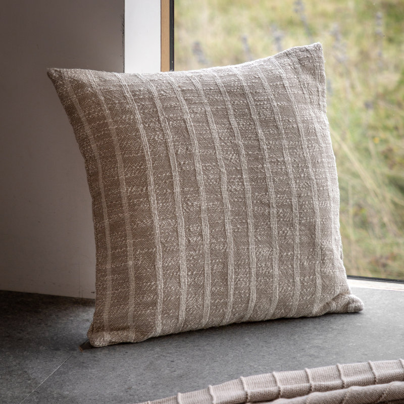 Melly Striped Throw Cushion, Natural