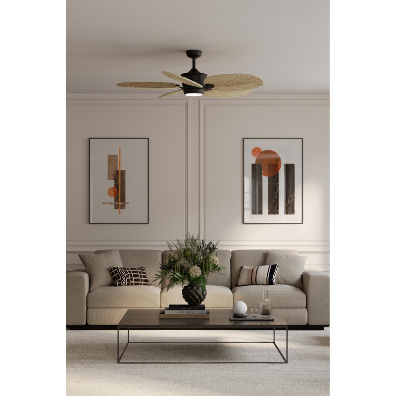 Portesa 60" 5CCT LED Smart Ceiling Fan, Black
