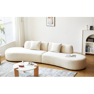 132.3'' Wide half moon design curved sofa