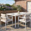 Chaise de salle à manger d'extérieur en aluminium avec coussins hydrofuges Aurevia-1870067043
