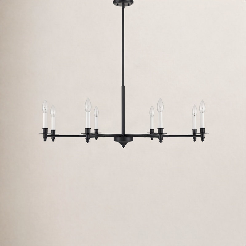 Perle 8-Light Chandelier, Matte Black