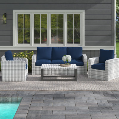 Newhaven 5 - Person Patio Conversation Set with Cushions