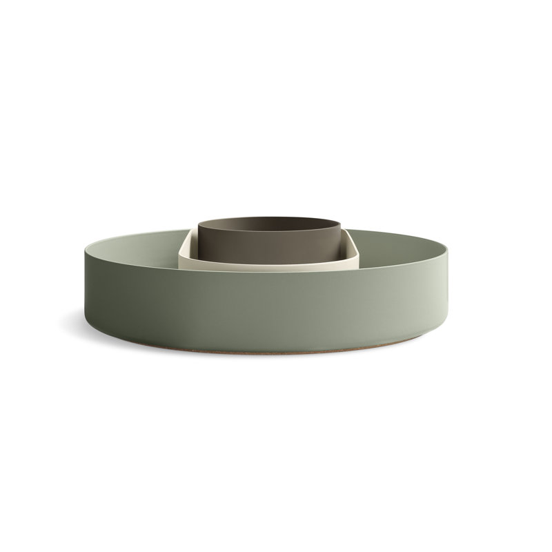 Ends Desk Organizer Set, Green/Ivory/Gray