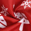 Red Christmas Boho Shower Curtain 90GSM Oxford Polyester | Tree & Snowflake Print, Water-Repellent & Machine Washable Festive Bathroom Decor